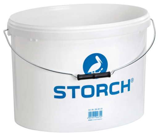 Storch Farbeimer 5L Kunststoff oval weiß mit Bügel #284905
